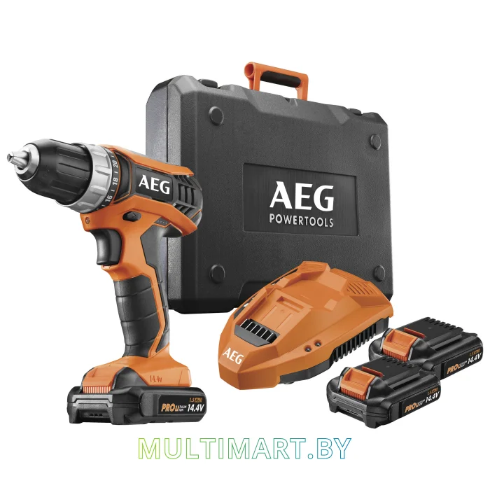 Дрель-шуруповерт AEG Powertools BS 14G3 LI-153C (с 3-мя АКБ, кейс)